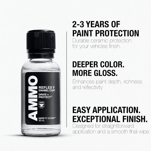 REFLEX V benefits: 2–3 years of paint protection. Deeper color. More gloss.. Easy application. Exceptional finish.
