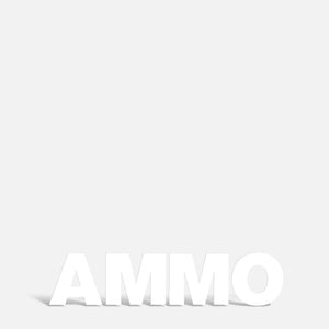 7 Inch White AMMO Decal